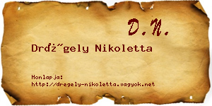 Drégely Nikoletta névjegykártya