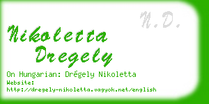 nikoletta dregely business card